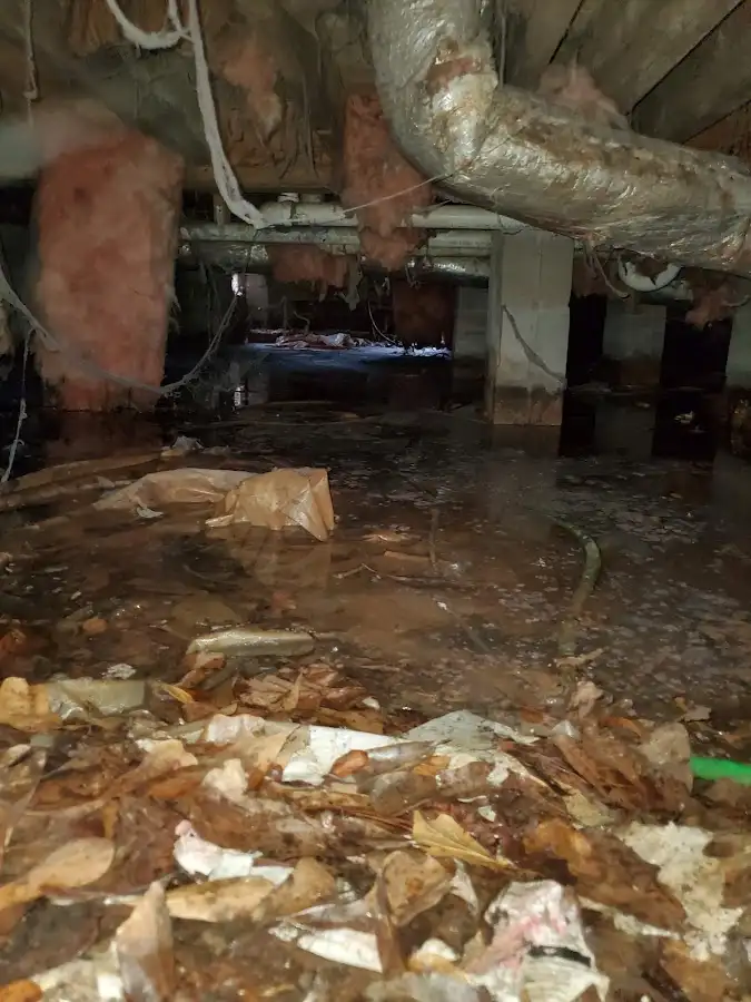 Crawl space flood assessment for Commercial Water Damage Restoration in Maxatawny